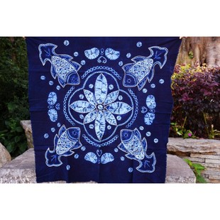 云南民族风白族特色手工扎染布 茶几布 茶室 餐厅 酒吧桌布