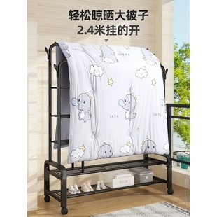 晾衣架落地家用学生宿舍折叠卧室内晒挂架子阳台置物简易凉衣之满