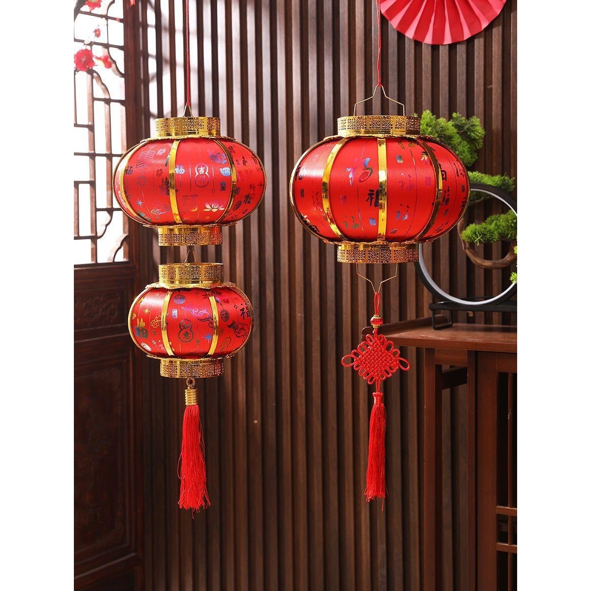 新年春节复古发光灯笼过年福字中式阳台大门大红灯笼元宵灯笼挂饰,节庆用品/礼品,灯笼,淘宝优惠券,粉丝福利购,淘宝优惠卷
