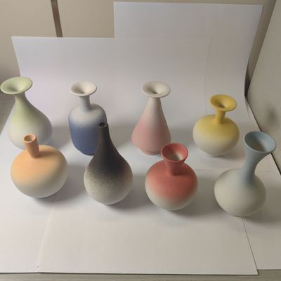 中式底蕴审美2个景德镇手工陶瓷花瓶水培插花摆件礼物民宿装饰