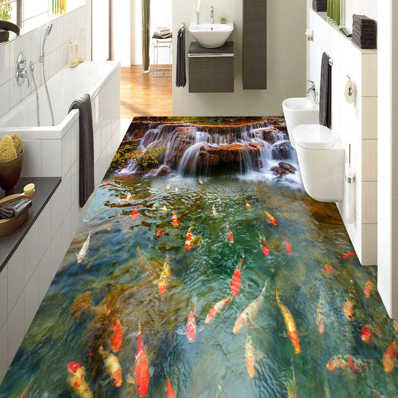 卫生间防水地贴3d立体地板贴自粘地面防滑墙纸防潮鹅卵石阳台厕所,家装主材,马赛克,淘宝优惠券,粉丝福利购,淘宝优惠卷