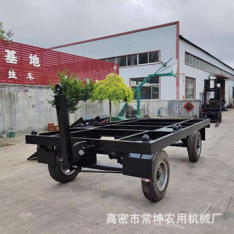 5吨拉杆转向框架拖车 户外房屋底盘骨架拖车 4000*2200牵引拖车