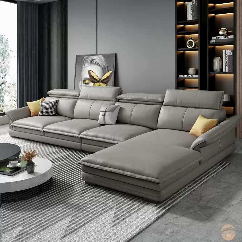 新款简约现代客厅布艺沙发北欧小户型科技布防猫爪皮艺沙发组合