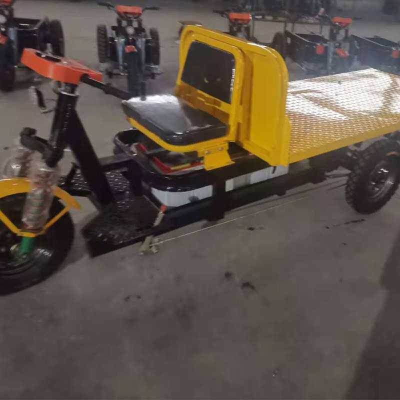 家用电动平板车 物流小型三轮拉货车 厂区三马子箱板车 动力大