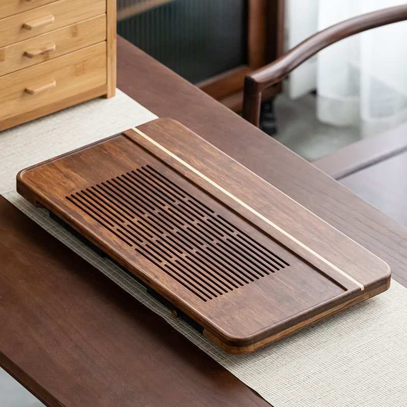 重竹茶盘家用 简约茶具套装茶海 排水蓄水式大茶台竹托盘