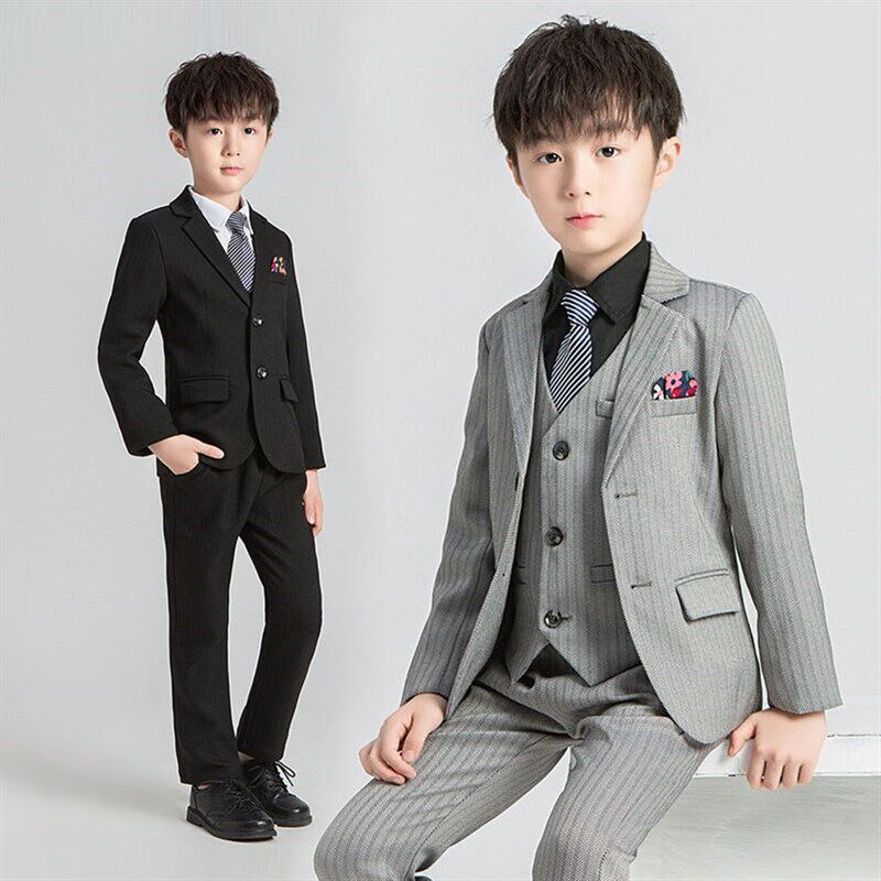 儿童西装套装秋冬季男童绅士小西服主持人钢琴演出服花童表演礼服