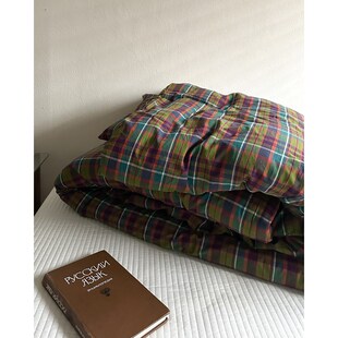 复古全棉纯棉单个被套双人200x230单独单件150x200单人1.5米被罩