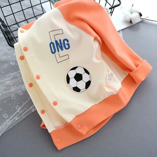 婴儿春秋外套男宝洋气纯棉运动开衫加绒套装棒球服冬女婴幼儿上衣