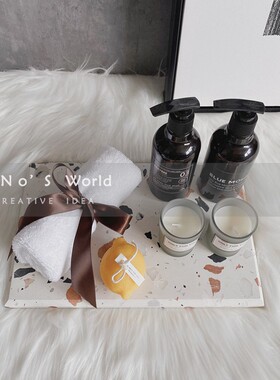 轻奢时尚样板房卫生间香薰套装组合售楼中心酒店浴室摆件软装饰品