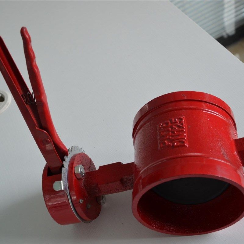 沟槽蝶阀 D81X手柄沟槽蝶阀DN65~200球墨铁阀门 沟槽配件卡箍阀门,五金/工具,蝶阀,淘宝优惠券,粉丝福利购,淘宝优惠卷