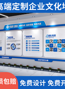 定制企业文化墙公司形象墙宣传墙党建展示墙设计公司励志文化背景