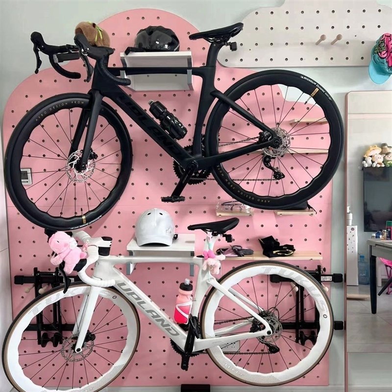 自行车架子室内实木墙壁挂车架公路车挂墙架车架V单车挂墙上木质
