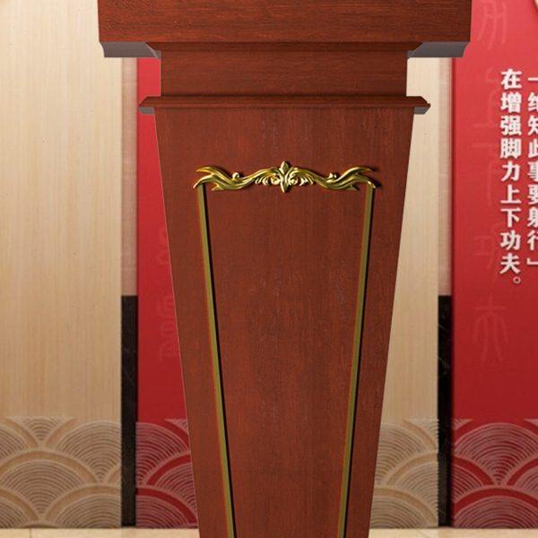 实木迎宾台饭店餐厅咨客台接待台学校演讲台发言台讲台桌泊车台