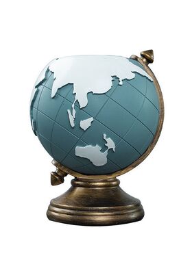 创意地球仪笔筒学生办公桌桌面收纳摆件高级感送地理老师礼物男孩