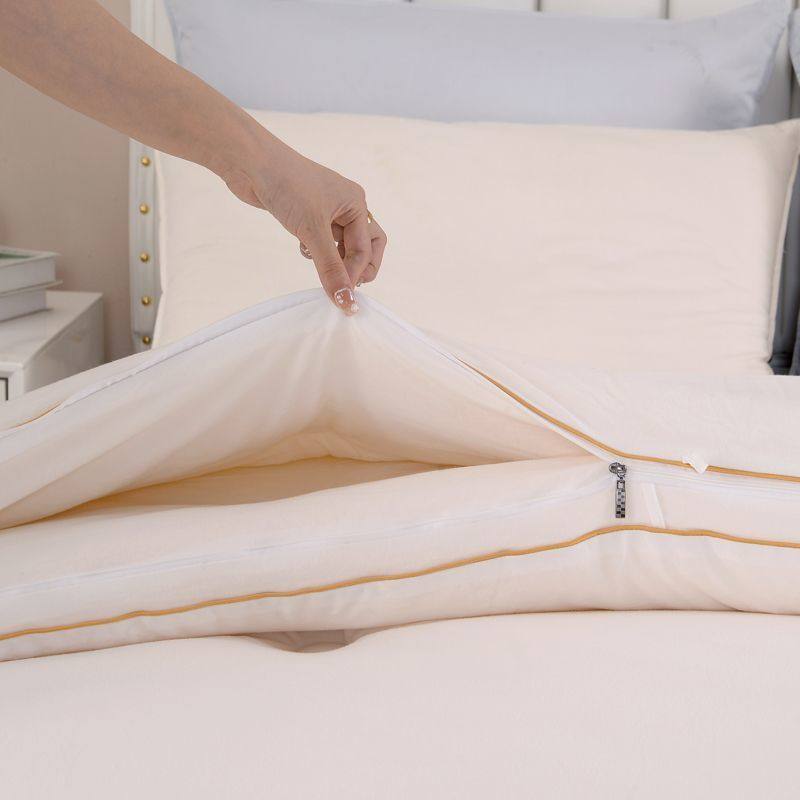 四季通用拉链二合一款子母被大豆纤维全棉加厚款保暖被子芯冬