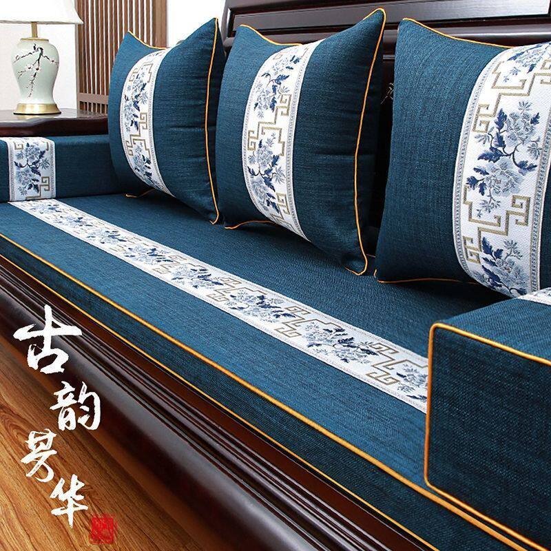 可钉制红木沙发垫坐椅垫中式四季通用垫子拆洗加厚实木防滑套罩