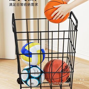 篮球收纳架家用室内足排球架瑜伽垫收纳筐儿童置球架球类置物架子