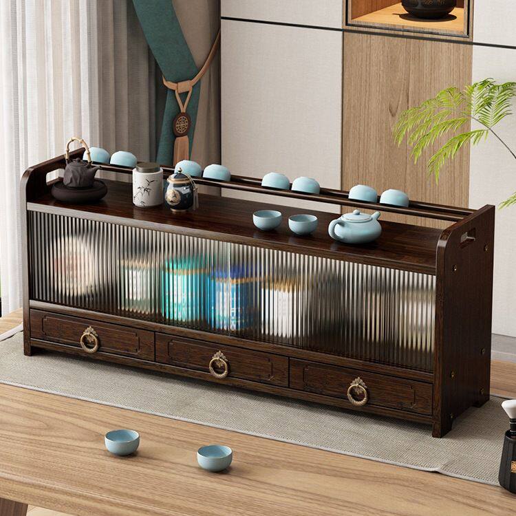 桌面茶杯收纳置物架茶室茶桌小型博古架茶台茶具紫砂壶摆放展