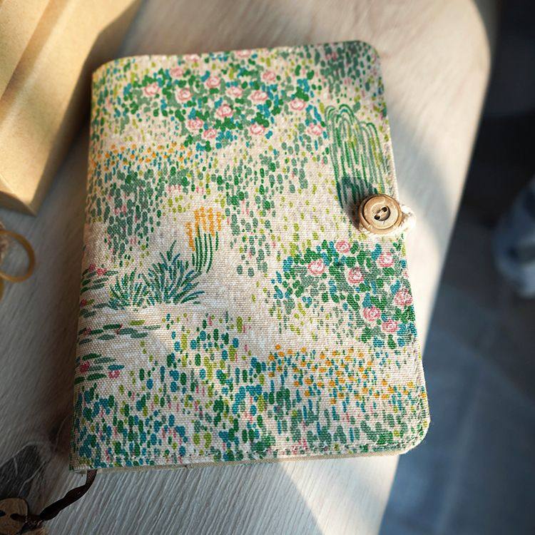 进口布料布艺面A6活页本文艺手账本子随身记事本山水插画手工,文具电教/文化用品/商务用品,手帐/日程本/计划本,淘宝优惠券,粉丝福利购,淘宝优惠卷