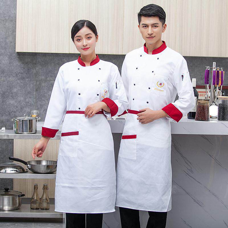 厨师工作服男女秋冬季长袖餐饮酒店火锅店后厨房食堂餐馆工衣制做