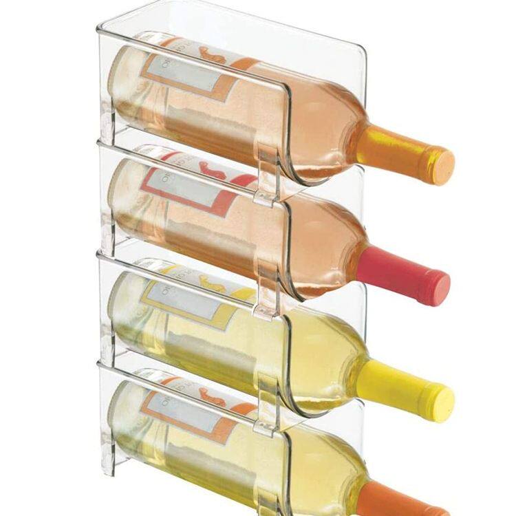 层叠式红酒架葡萄酒架冰箱收纳架展示架日式ins摆件饮料瓶格
