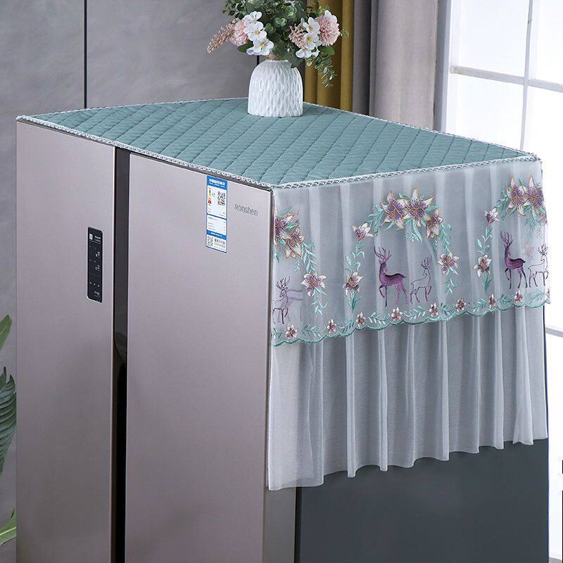 冰箱防尘盖布双开门对开门四单防尘罩透气万能通用型盖巾