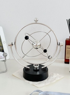 ins风高级感办公室桌面永动仪 创意银河星系抽象装饰品拍照道具