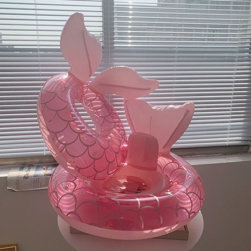婴儿游泳圈 腋下圈网红美人鱼分体式婴幼儿儿童泳圈把手防侧翻