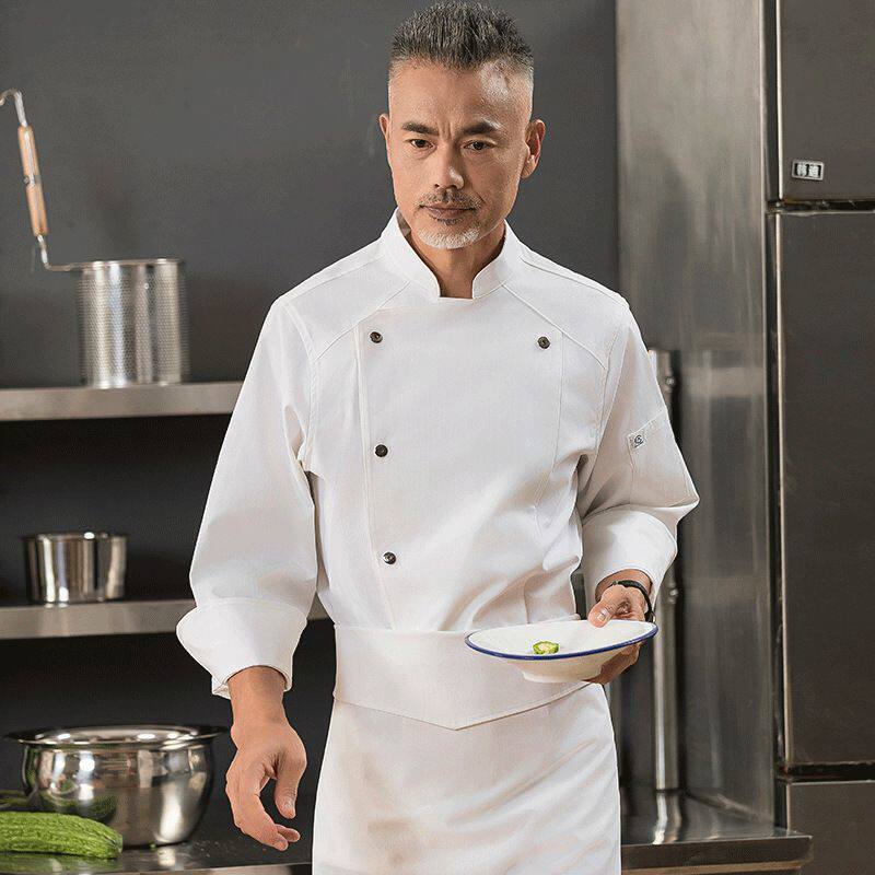 酒店厨师工作服男西餐食堂行政总厨餐饮蛋糕店烘培女长袖秋冬