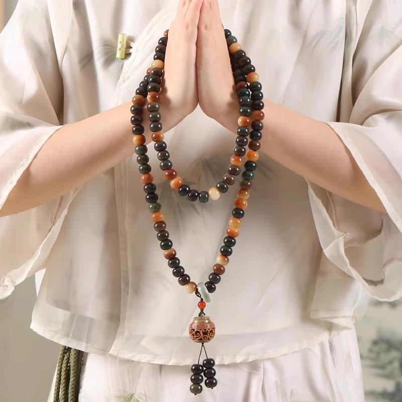 敦煌问天菩提手串佛珠念珠t男女文玩手錬菩提子手持盘玩项炼108颗