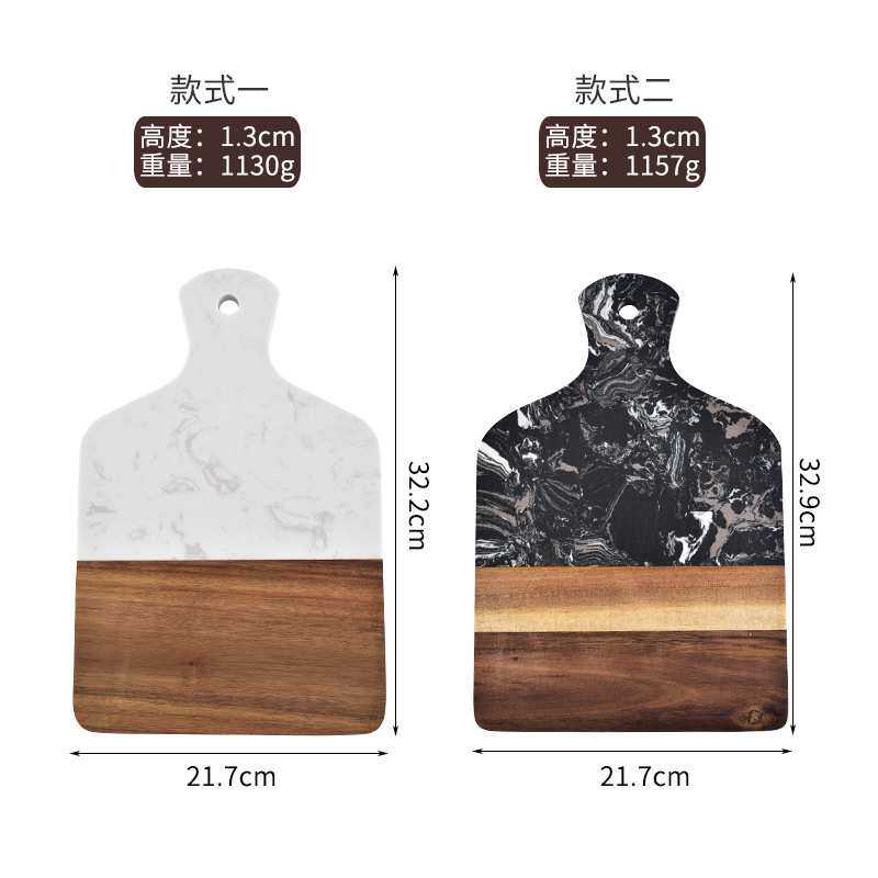 人造大理石菜板芝士切板案板家用方形木质砧板点心牛排托盘摆盘