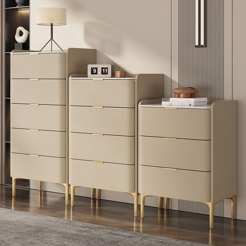 意式岩板五斗柜客厅实木斗柜轻奢现代简约卧室储物抽屉收纳柜斗橱