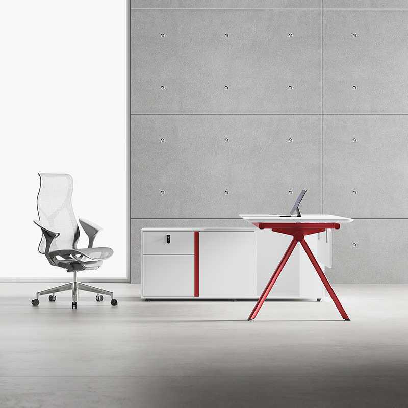 公司办公桌家具女性经理老板班台书柜2468人职员桌简约现代商用