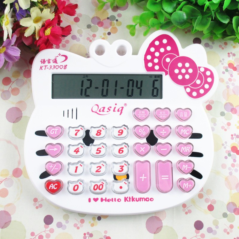 创意真人语音大按键学生办公算账计算机 声音卡通kitWty可爱计算