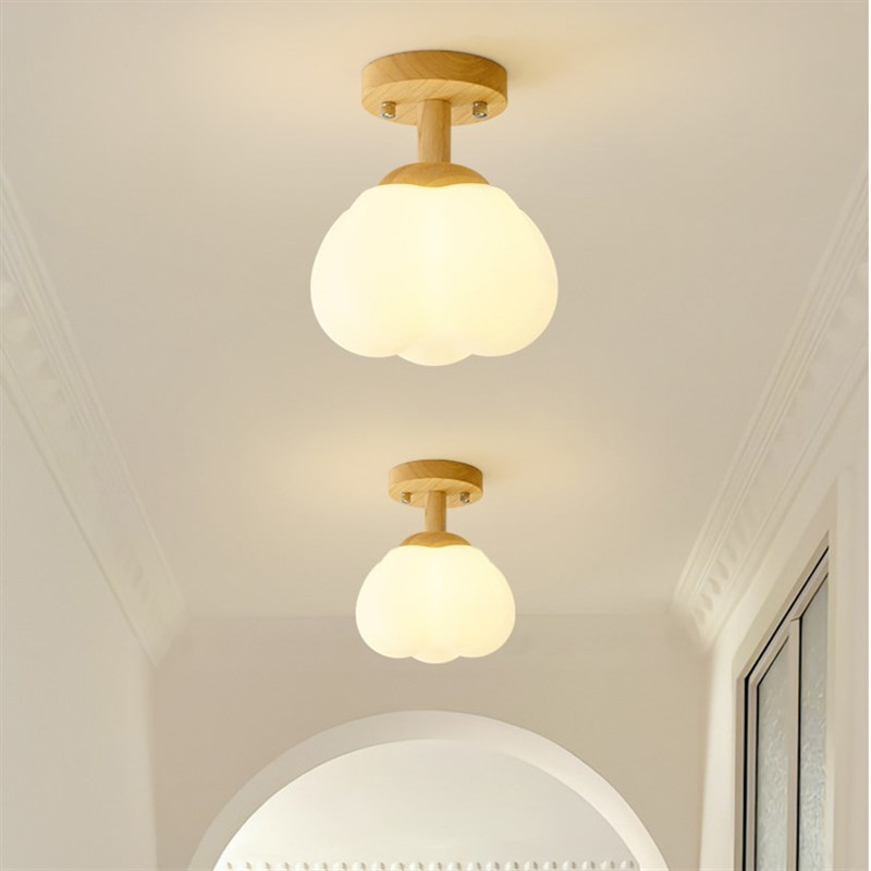 日式奶油风棉花云朵吸顶灯北欧客厅过道I走廊灯玄关入户阳台壁灯