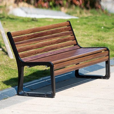 睿通公园椅户外长椅座椅防腐木休闲椅菠萝格塑木实木带靠背西罗椅