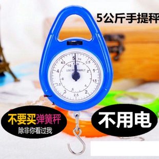 厨房秤便携手提小秤家用小克称挂勾吊秤5公斤手拿弹簧钓鱼快递称