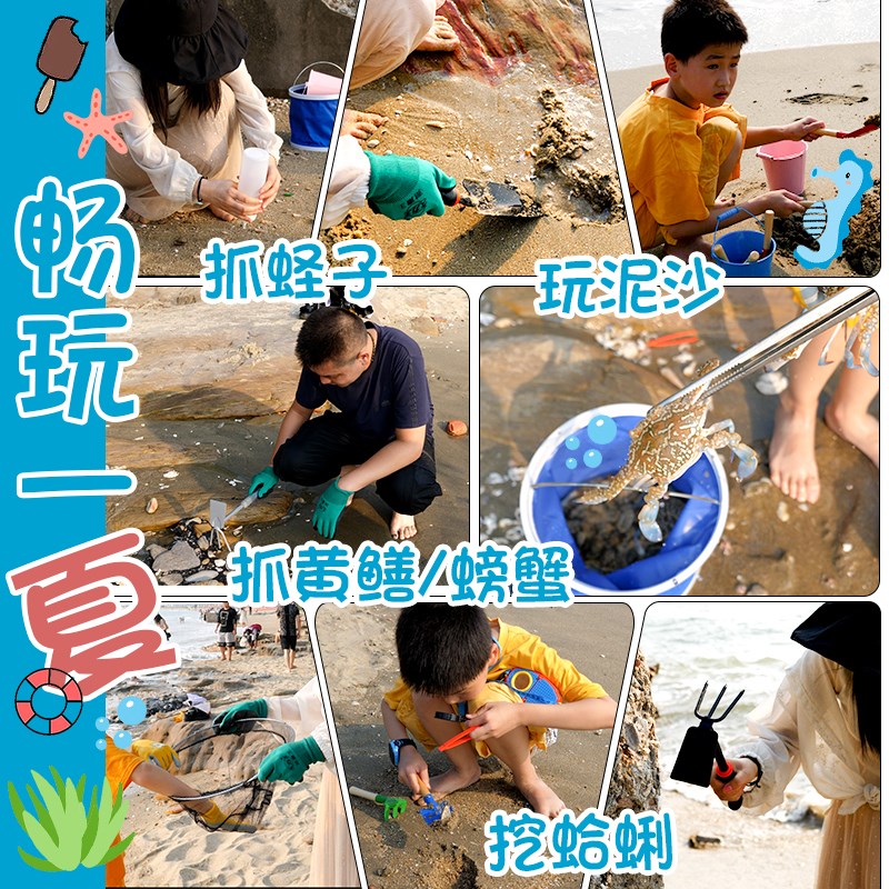 新品赶海工具专业赶海神器海边套装成人儿童O装备挖蛤蜊耙子抓螃