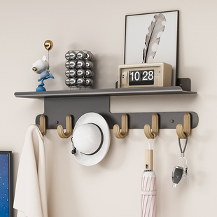 入户门挂衣钩玄关挂衣架壁挂免打孔试衣间挂钩门后置物架衣服收纳