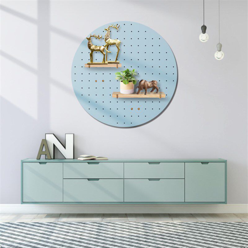 墙上木质北欧圆形洞洞板收纳架创意客厅背景墙装饰置物架,住宅家具,搁板/置物架/家用陈列架,淘宝优惠券,粉丝福利购,淘宝优惠卷