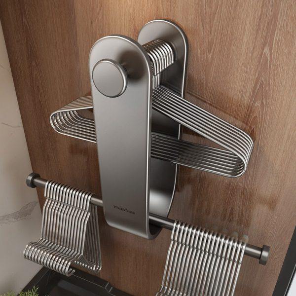 衣架收纳神器多功能免打孔整理架阳台放夹子家用收纳架挂钩晾衣架,收纳整理,金属衣架,淘宝优惠券,粉丝福利购,淘宝优惠卷