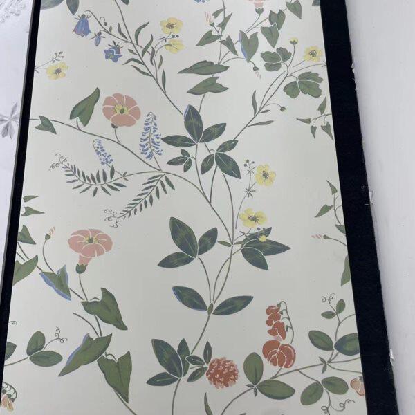 法式连纹花砖600x1200奶油风卫生间瓷砖绿色墙裙花片厕所玄关墙砖