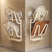 神器铁艺砧板置物架壁挂式 厨房锅盖 子菜板锅盖架放免打孔吸盘新款