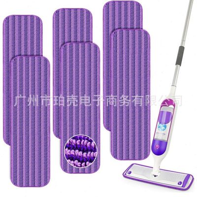 6件套适配Swiffer PowerMop平板粘扣式蒸汽拖布头超细纤维粘扣式