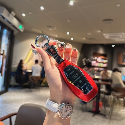 适用红旗钥匙套新款HS5/E-HS7/H9/H7/H5/EHS9HS3车W包扣壳高档男