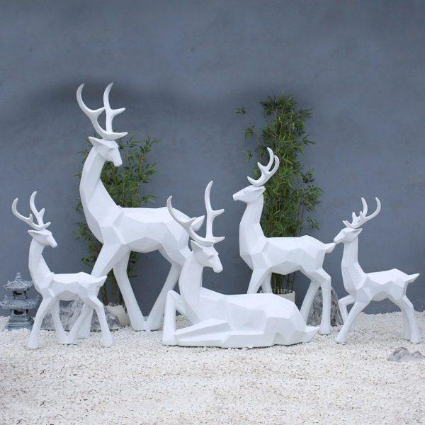 户外几何鹿雕塑玄关园林景观小品商场切面梅花鹿动物造景装饰摆件,家居饰品,户外/庭院摆件,淘宝优惠券,粉丝福利购,淘宝优惠卷