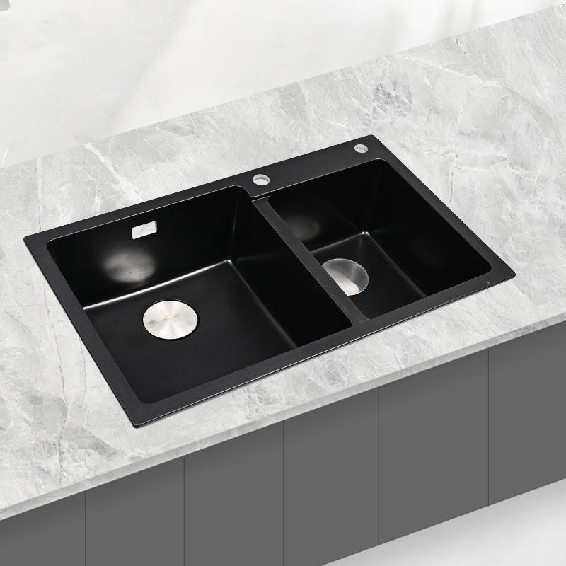 花岗岩水槽家用洗碗盆洗菜池 厨房石英石水槽洗碗槽大双槽