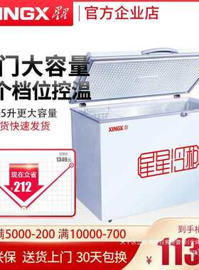星星冰柜305冷冻冷藏冰柜家用商用冷冻冰柜大容量单温柜原装一级