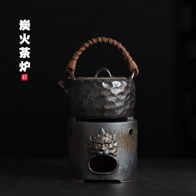 围炉煮茶炉套装陶瓷煮茶器烧水壶炭火炉茶壶家用户外温茶炉烧烤炉