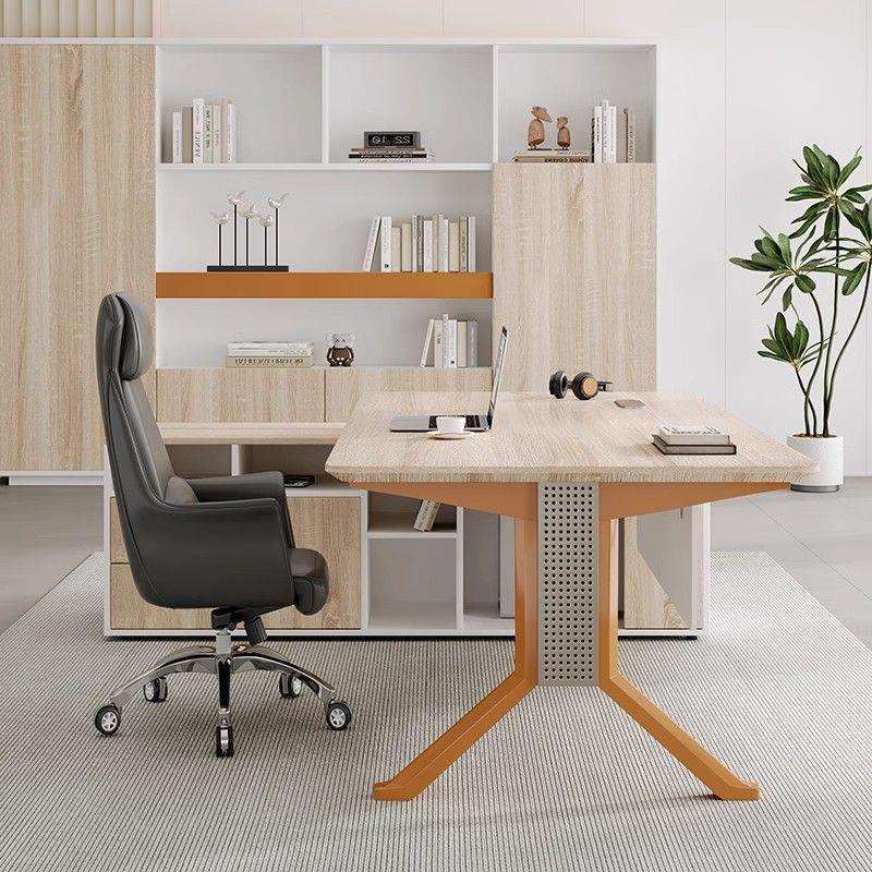 经理桌单人老板办公桌财务主管老板桌椅组合简约现代办公室大新品